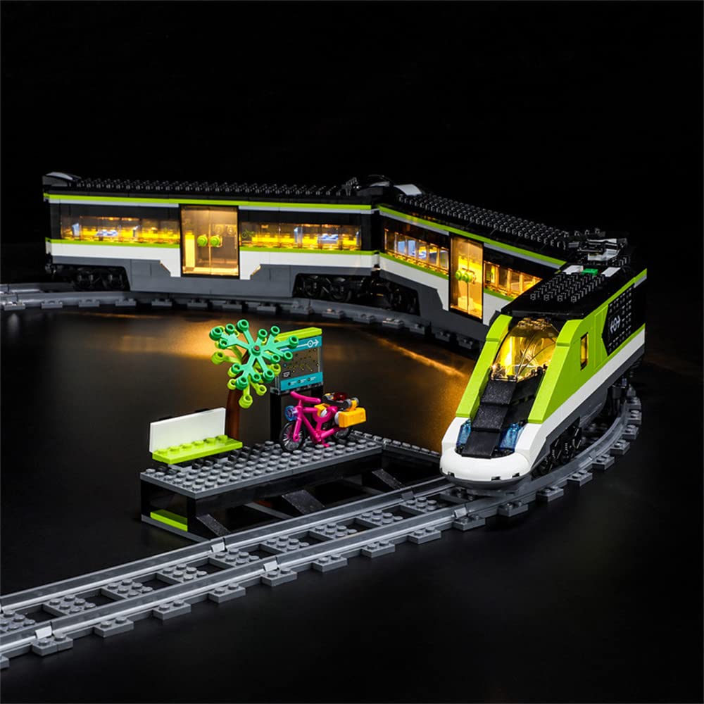 GEAMENT LED Light Kit Compatible with LEGO Express Passenger Train - Lighting Set for City 60337 Model (Building Set Not Included)