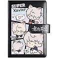 Xavier Love and Deepspace Planner Journal - Black A6 PU Leather Binder with 80 Sheets (160 Pages) Grid Lines - Chibi Design for Fitness Daily Plans Fan Gifts - Zouven