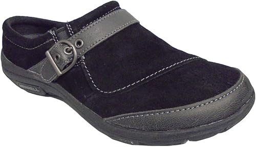 merrell black suede clogs