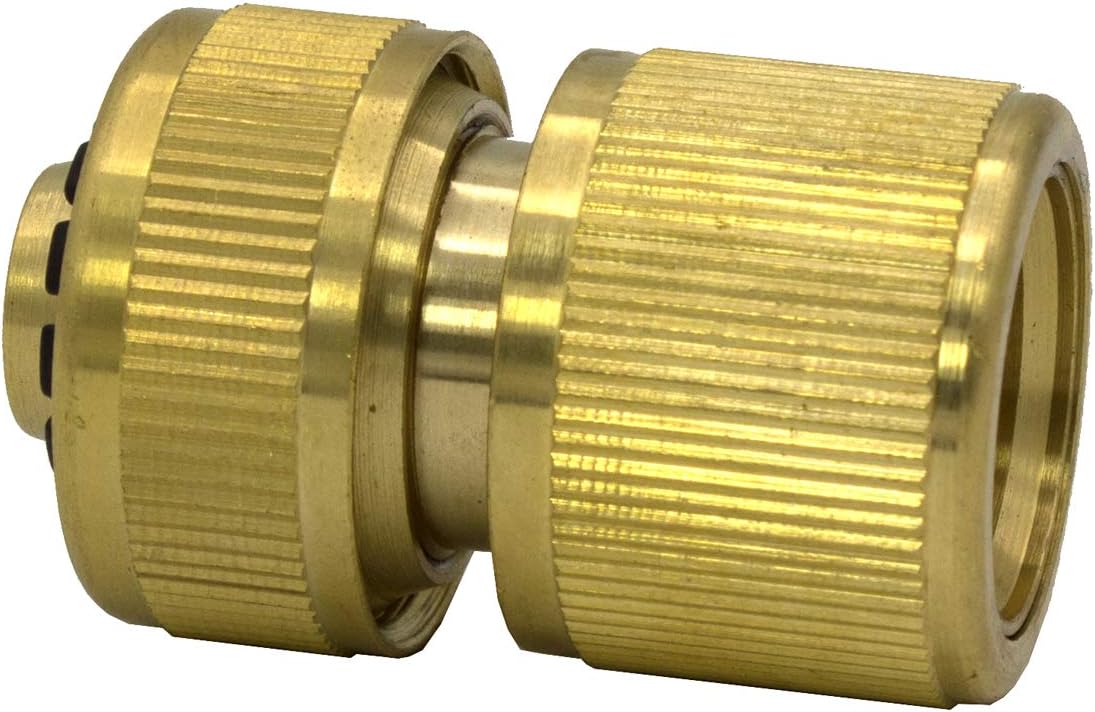 VARIOSAN Plug-in system hose coupling with water stop 13033, 3/4 inch, untreated brass, 3/4" - Image 3