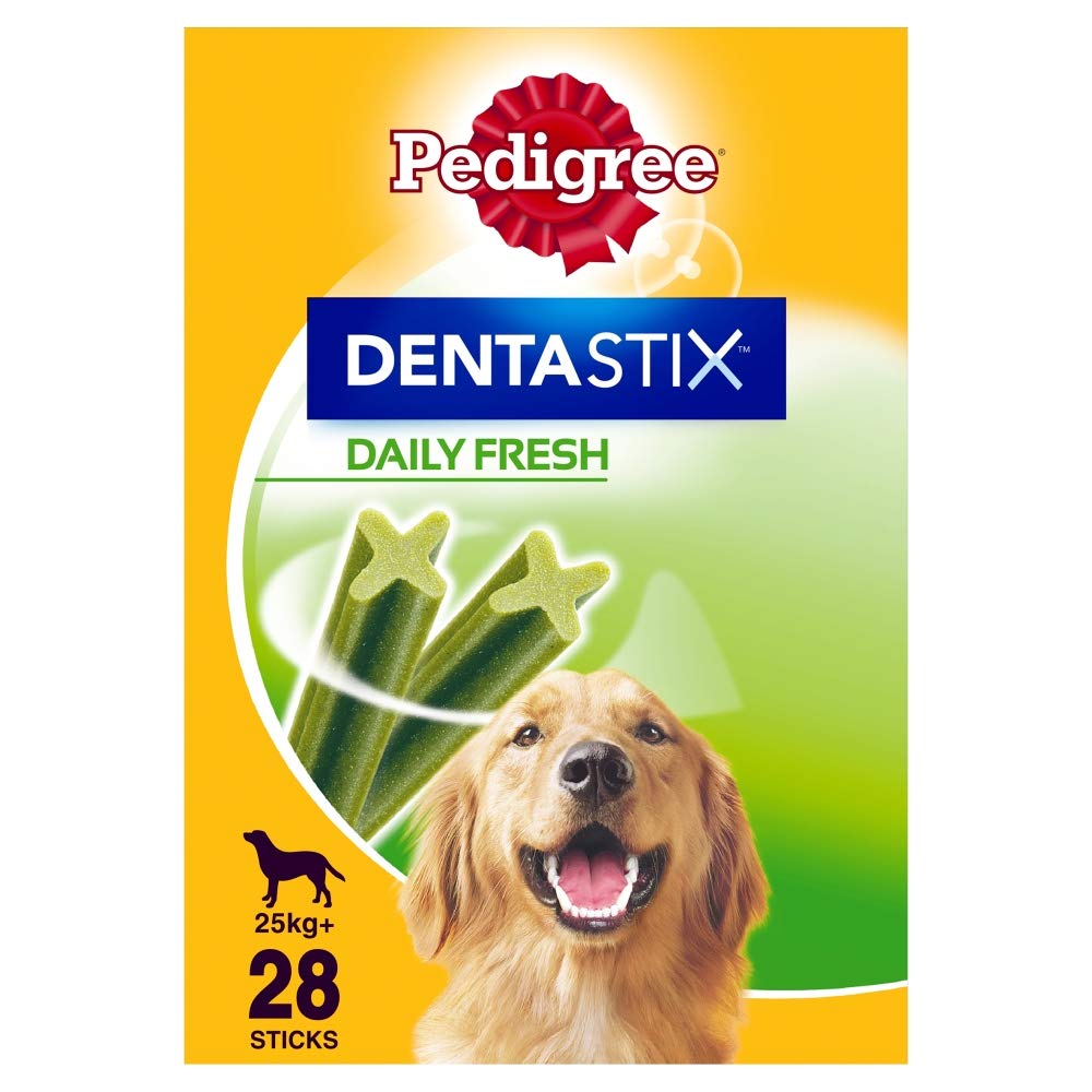 Pedigree DentaStix Daily Fresh for Large Dogs 25 kg+, 7 Sticks, 270 g (Pack of 4)