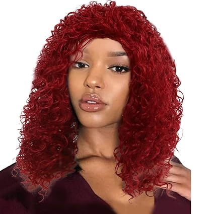 Amazon Com Inkach Afro Short Bob Wig For Black Women Fluffy