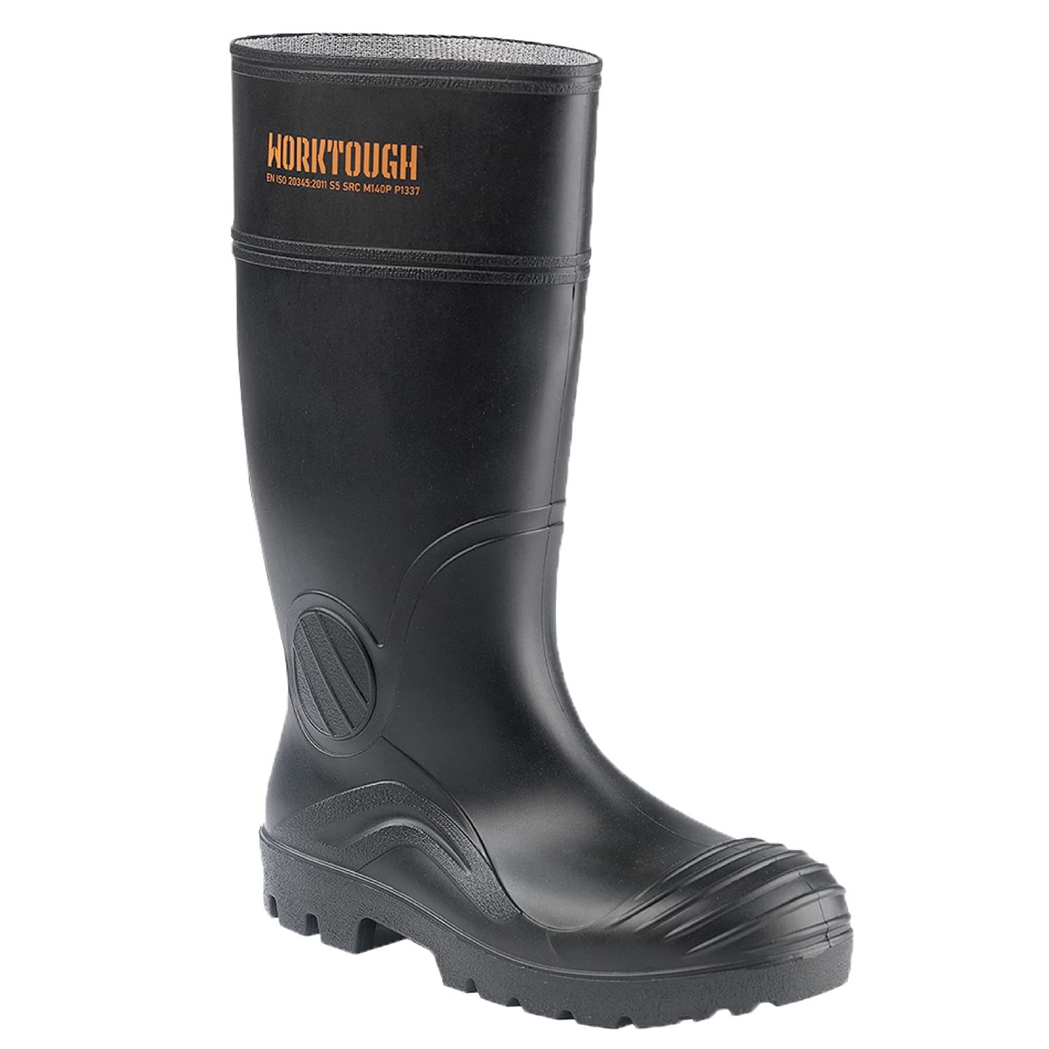 Worktough Black Safety Wellington S5 SRC