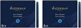 Waterman 2 X 8 Washable Blue Ink Cartridges In Carton Box view 1