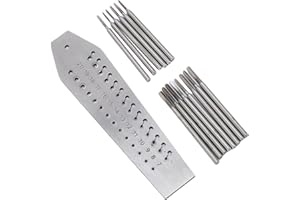 Hamwesh Tap and Die Set, Stainless Steel 36 Hole Micro Metric Tap and Die Set with Screw Plate, for Watch Repair and Jewelry 
