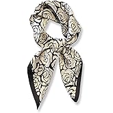 PoeticEHome 100% Pure Mulberry Silk Square Scarf 27"x27" Women Neckerchief Headscarf Gift Packed