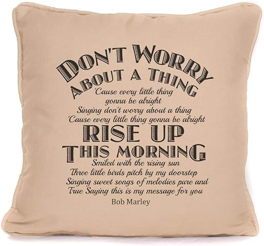 Yohoba Kissen Bob Marley Three Little Birds Songtext Don T Worry About A Thing Baumwolle Leinen Dekorativer Uberwurf Sofakissenbezug Quadratisch 45 7 X 45 7 Cm Amazon De Kuche Haushalt amazon de