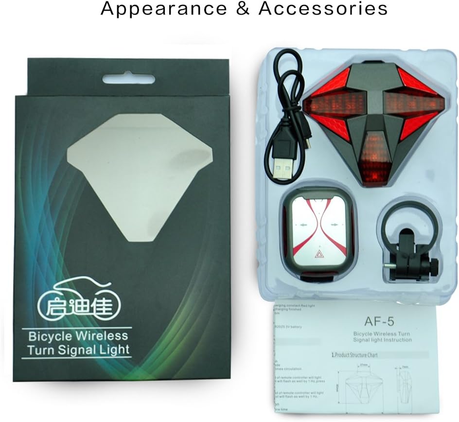 belladeal bicycle tail light