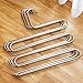 Eco life Sturdy S-Type Multi-Purpose Stainless Steel Magic Pants Hangers Closet Hangers Space Saver Storage Rack for Hanging Jeans Scarf Tie, Family Economical Storage ! (1 PCE)