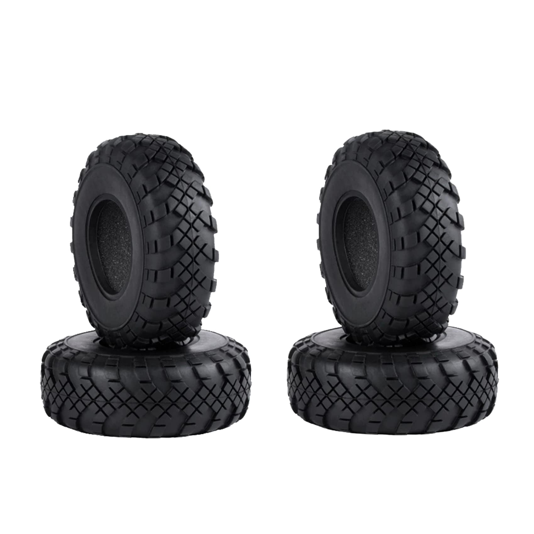 KEEDA 1.9 inch Rubber Tires Wheel Tyres for 1:10 RC Rock Crawler Car Axial SCX10 RC4WD D90 D110 TF2 TRX4 (G)