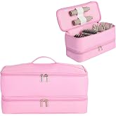 GENCAM Double-Layer Carrying Case Compatible with Shark Flexstyle(pink) | Travel Case for Shark 430/440 Flex Style, Portable Storage Bag for Shark Flexstyle/Dyson Airwrap Styler and Attachments