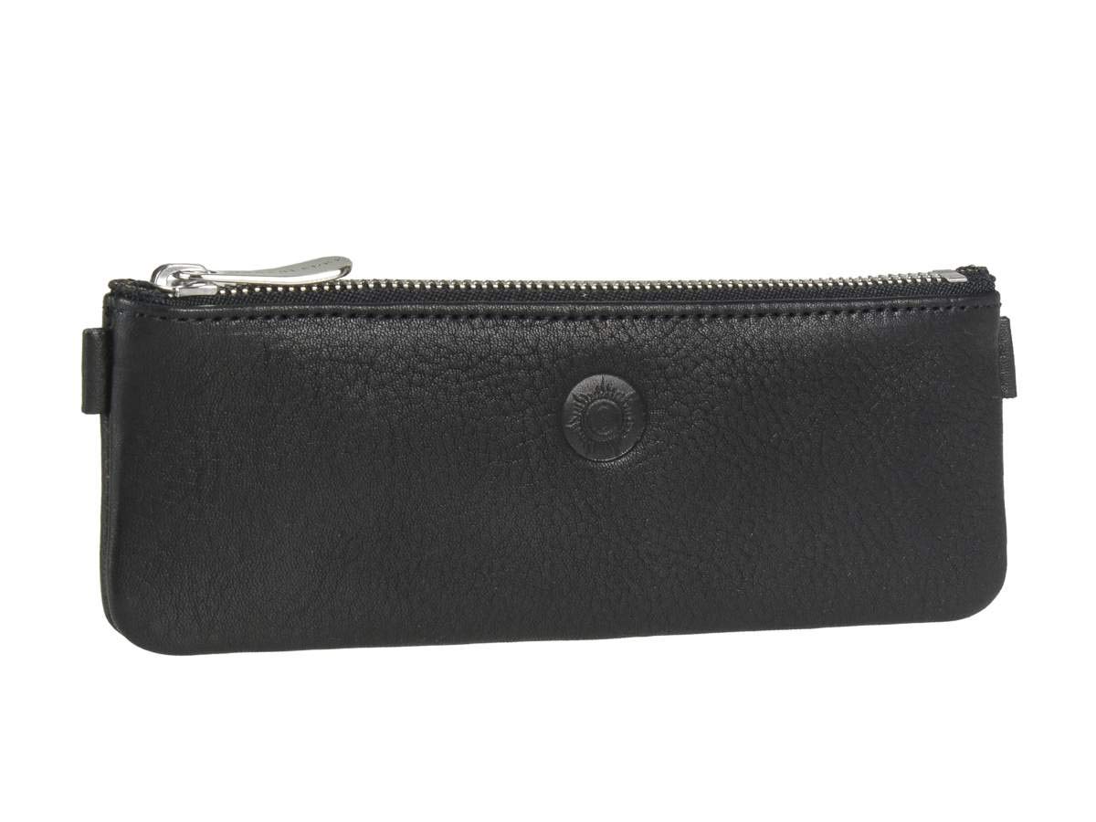 Sonnenleder Pencil Case Leather Pencil Case 16 cm Black