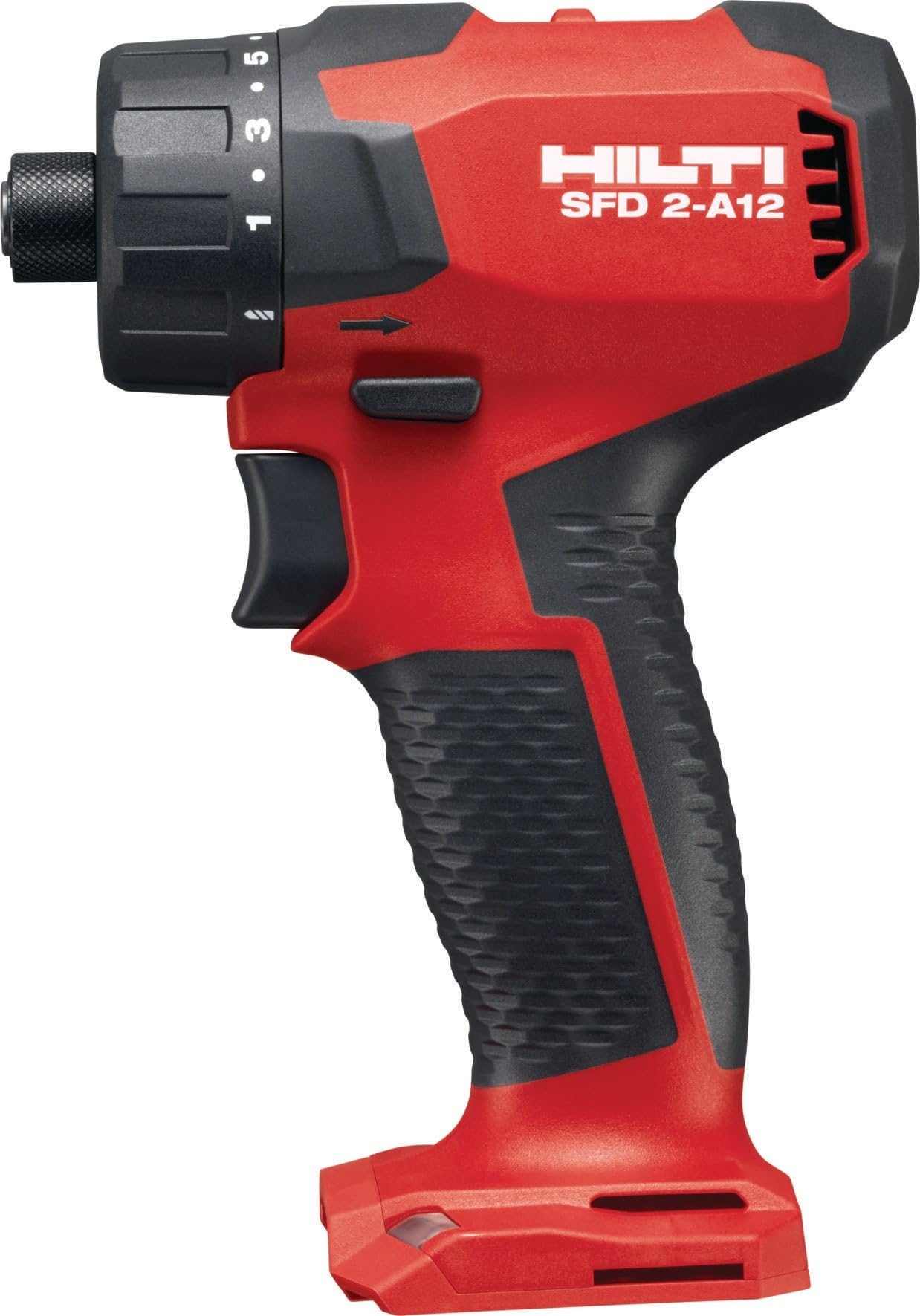 Hilti SFD 2-A12 Cordless Screwdriver, Subcompact (127 mm Long), Lightweight (0.666kg), 1/4" Hex Drill Driver, 1600 RPM, 34Nm Torque, Brushless, 12V, Bare Tool (2200056)