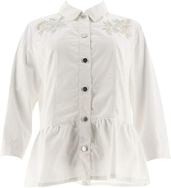 white embroidered denim jacket