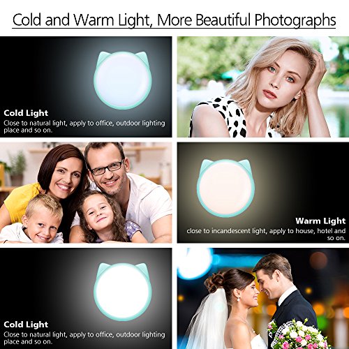 Selfie Ring Light for Camera, OURRY Clip On [Rechargeable Battery] Selfie LED Camera Light [32 LED] Compatible with iPhone, iPad, Sumsung Galaxy, Photography Phones, Tablet, Laptop (Blue) - Thumbnail 7