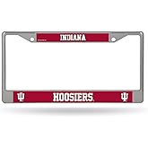 Rico Industries NCAA Indiana Hoosiers 12" x 6" Silver Chrome Frame 12" x 6" Chrome Frame - Car/Truck/SUV Automobile Accessory
