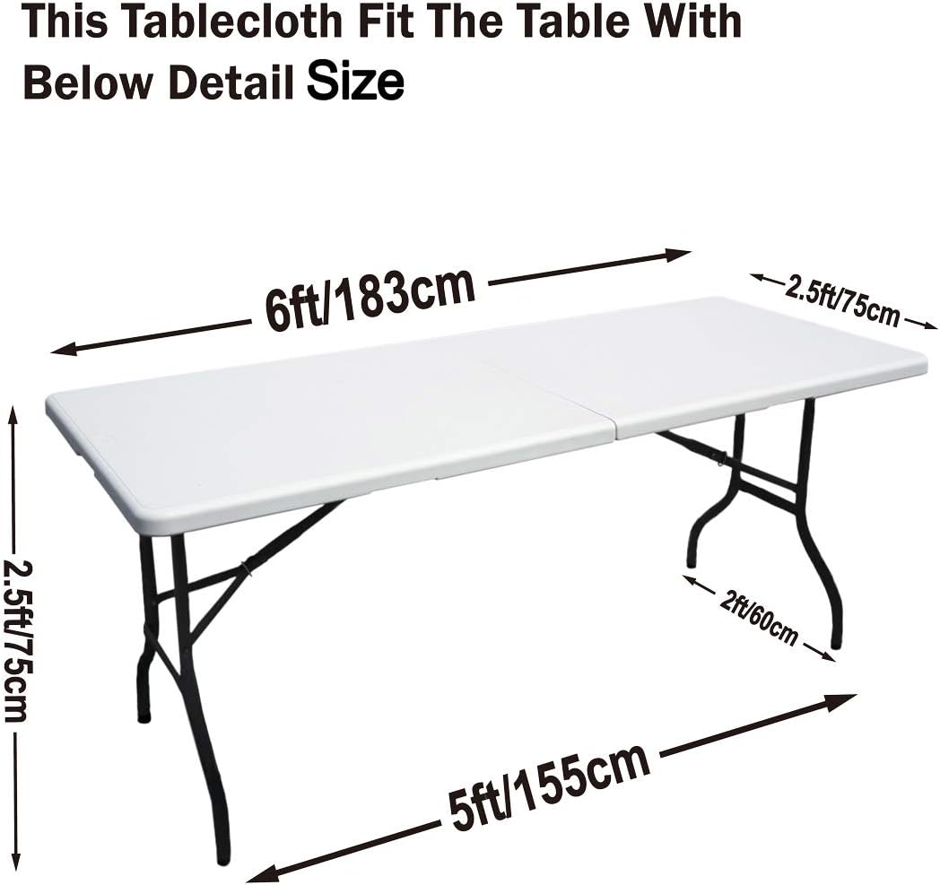 ABCCANOPY Spandex Tablecloths for 6 ft Home Rectangular Table Fitted Stretch Table Cover Polyester Tablecover Lash Bed Cover Table Toppers Massage Table Cover: Home & Kitchen