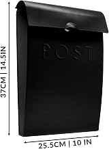 Maison & White Wall Mounted Post Box Glossy Finish Galvanised Steel Lockable view 7