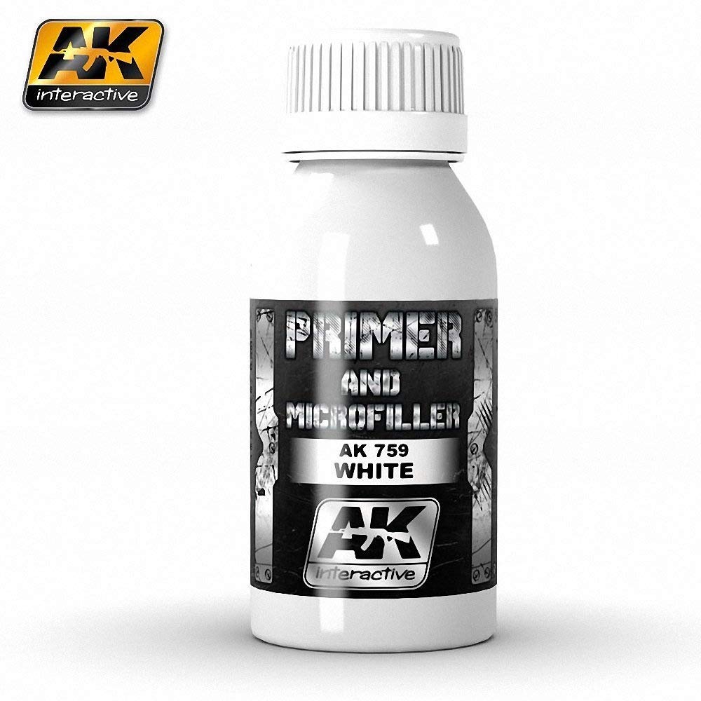AK Interactive AK00759 White Primer Microfiller 100 ml