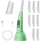 Skinharbor Sonic Dermaplane Razor for Women Face,Women’S Facial Exfoliation & Peach Fuzz Hair Removal System,Anti-Aging–3 Speeds–8 Dermaplaning Blades–Rechargeable,Sonic Dermaplaning Tool