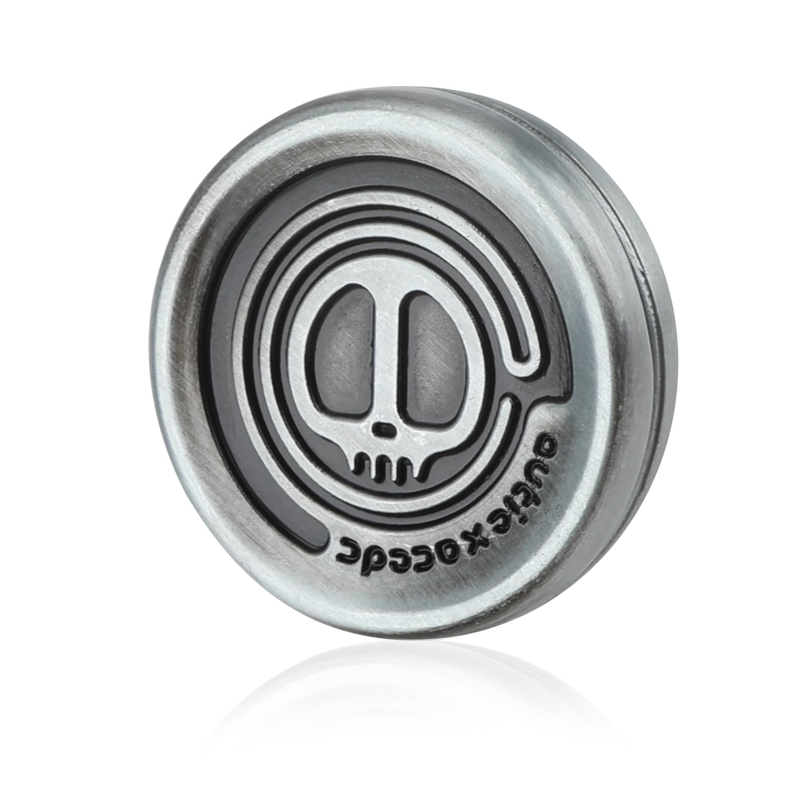 Haptic Coin Fidget Slider Toy for Adults Valentine's Day Gifts ADHD Stress Relief Metal Hand Slider Devil Magnetic Push Clicker Portable Autism Sensory Anxiety Reliever Silent Toys for Boyfriend