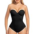 Slimers Strapless Shapewear Seamless Bodysuit - Tummy Control Sculpt Body Shaper : Removable Straps Butt Lifting Shapewear