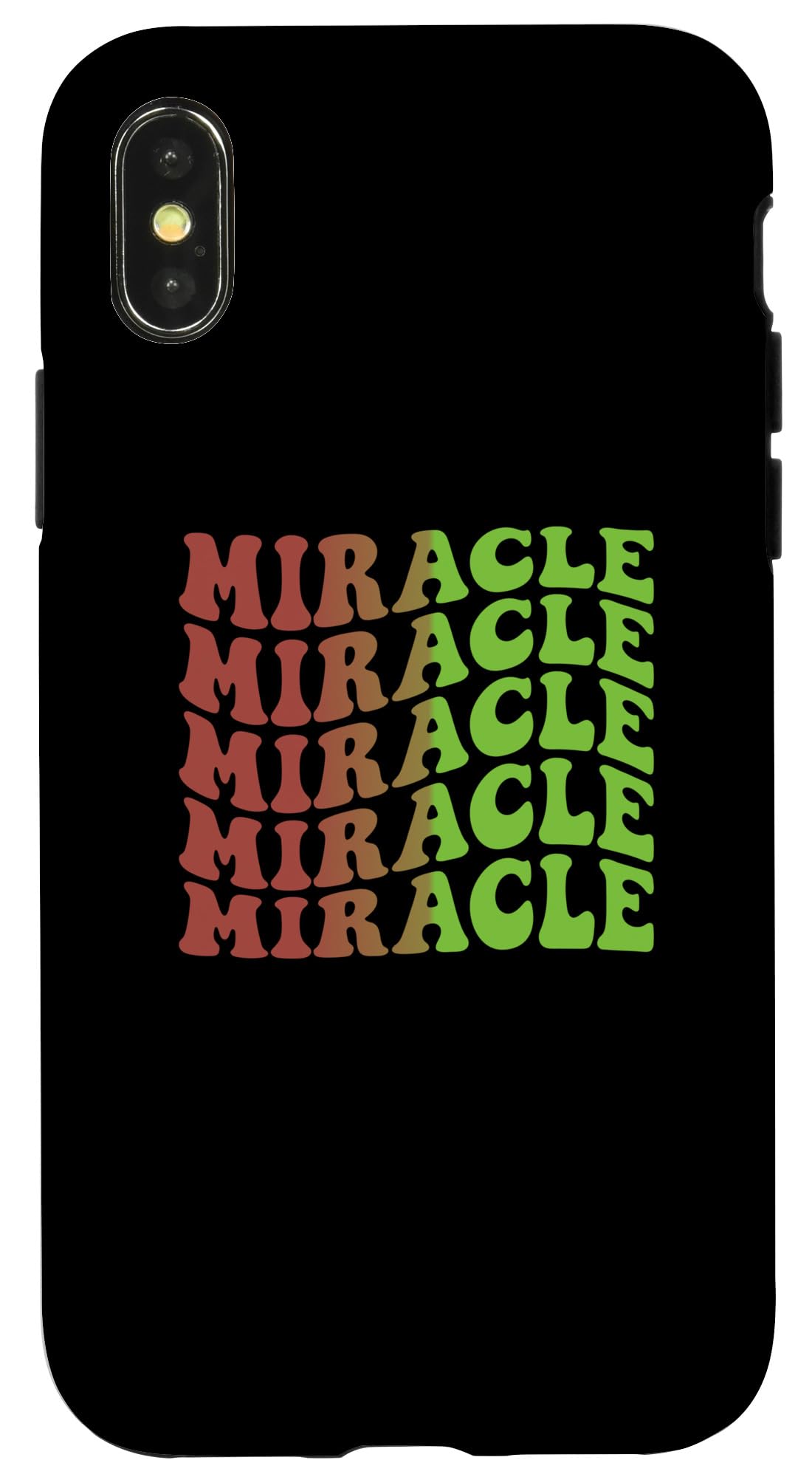 iPhone X/XS Repeated Word Christmas, Miracle Case