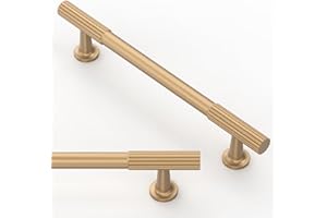 Asimerdeco 10 Pack Champagne Bronze Cabinet Pulls 5 Inch(128mm) Kitchen Cabinet Handles Solid Zinc Alloy Cabinet Hardware Drawer Pulls