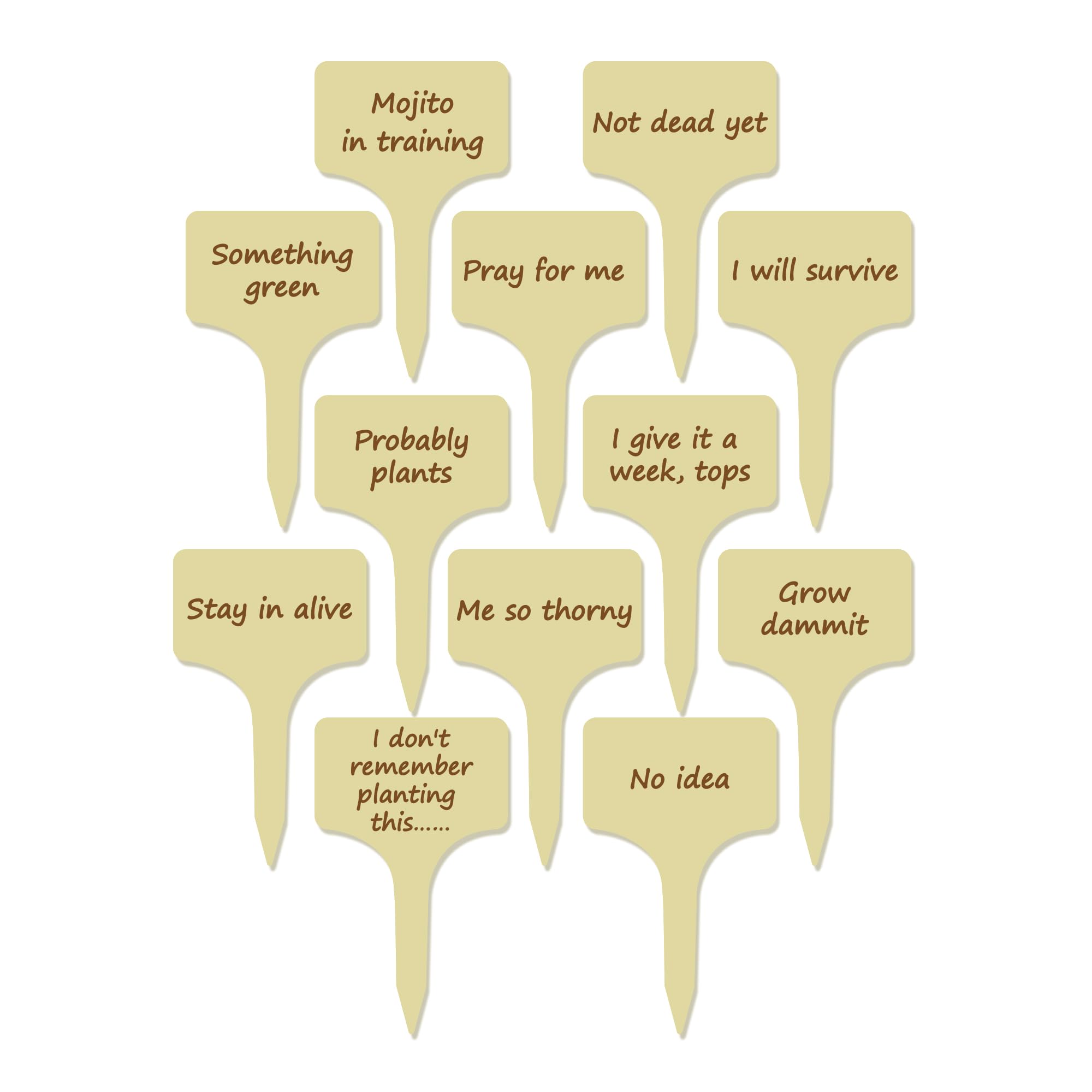 12 Pcs Plant Label Plant Tag Wood Markers for Garden Potted Plants