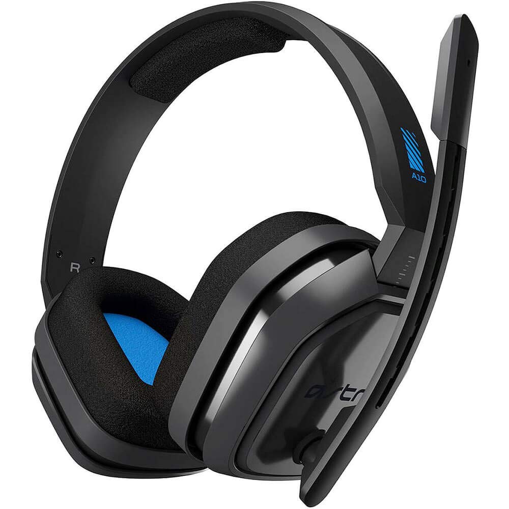 ASTRO Gaming A10 Wired Gaming Headset, Lightweight and Damage Resistant, ASTRO, 3.5 mm Audio Jack, for Xbox Series X|S, Xbox One, PS5, PS4, Nintendo Switch, PC, Mac- Black/Blue