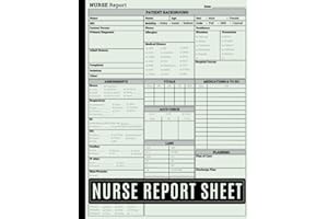 Nurse Report Sheet Notebook: Nurse Brain Sheets For Multiple Patients Recording | Log Book for Organizing Notes Shifts and Gi