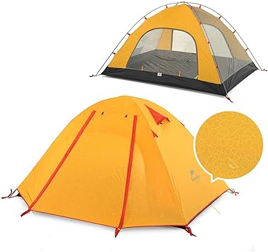 Amazon Naturehike 正規店 ネイチャーハイク 3人 超軽量 自立式 テント Pシリーズ Pu3000 二層構造 キャンプ アウトドア 登山 防雨 防風 防災 オレンジ Daidai テント本体