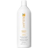 Biolage Smooth Proof Shampoo &ndash; For Frizzy Hair, 33.8 fl oz | Gently Cleanses and Adds Shine, Nourishes, Moisturizes &amp; Tames Frizz, For Frizzy Hair Types, With Camellia Oil &amp; Glycerin
