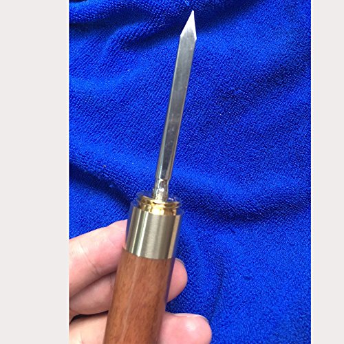 comboss 6.7" Ultra Sharp Stainless Steel Ice Pick with Safety Cover,Wood Handle (Red Sandal Wood Flat Needle)