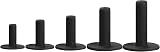 FINGER TEN Golf Rubber Tees 5 Pack Mixed Sizes Driving Range Mats Black