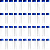 5ml Plastic Test Tubes Screw Caps Small Bottle Vial Storage Vial Storage Container for Lab-50pcs