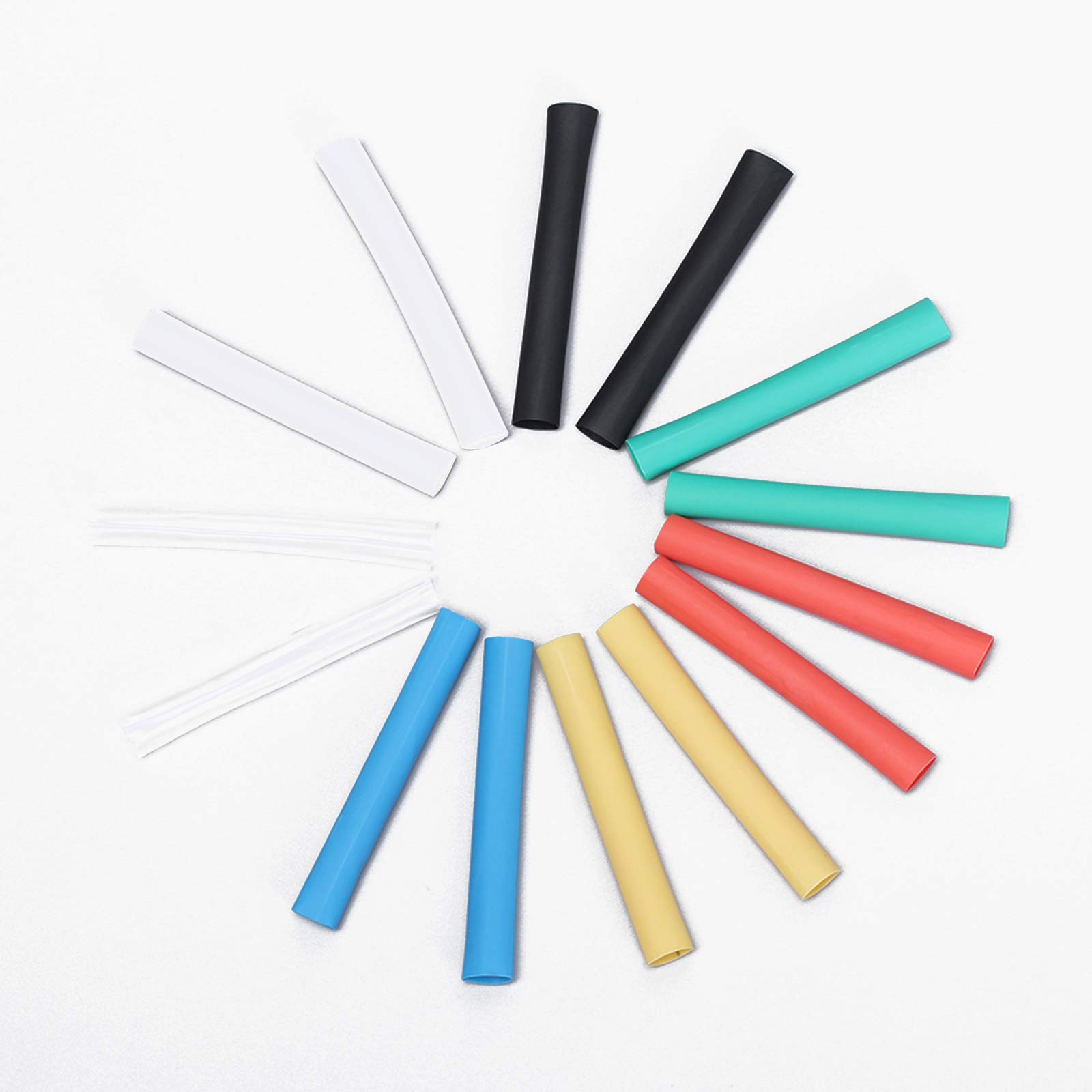 14 Pieces Heat Shrink Tubing kit, Charger Cable Heat Shrink Wrap Cable Sleeve 7 Colors 6cm