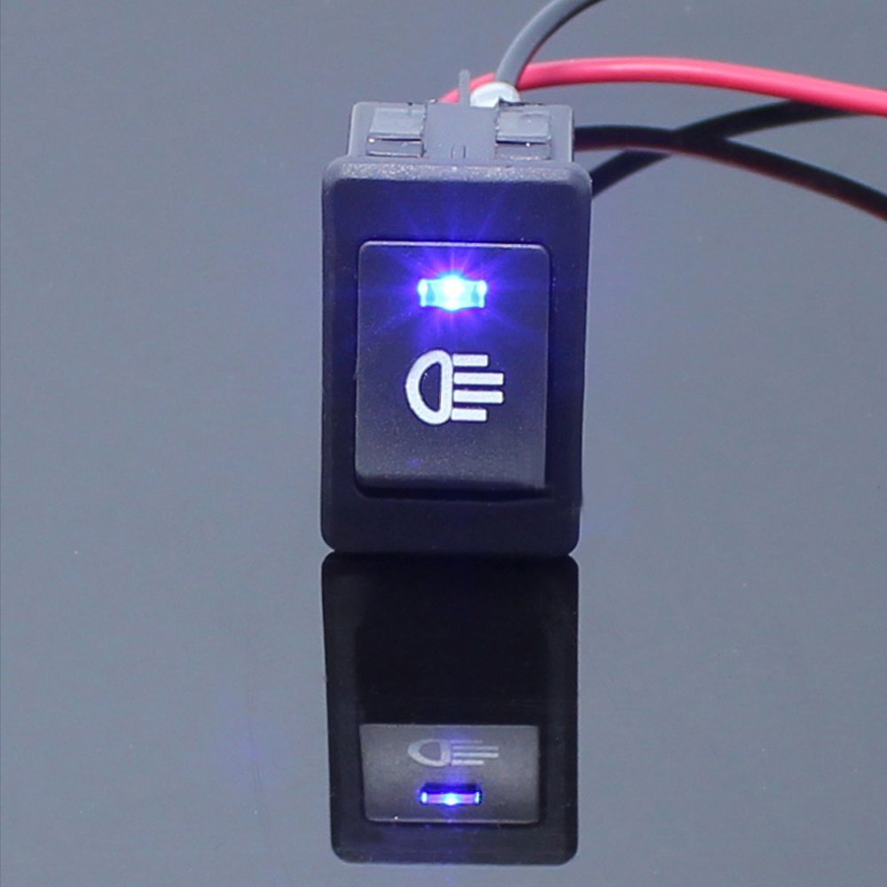 Interruttore Simbolo Angelo Interruttore A Levetta LED 12V Mintice™ - Simbolo Angelo Con Cerchio Metallico, Luce Bianca, 16mm Per Auto Interruttore Angelo Luce