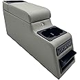 OBUYTO 31515 Deluxe Locking Center Console Compatible for Jeep CJ-5 1976-1983, CJ-7 1976-1986, Wrangler YJ 1987-1995 (Grey)