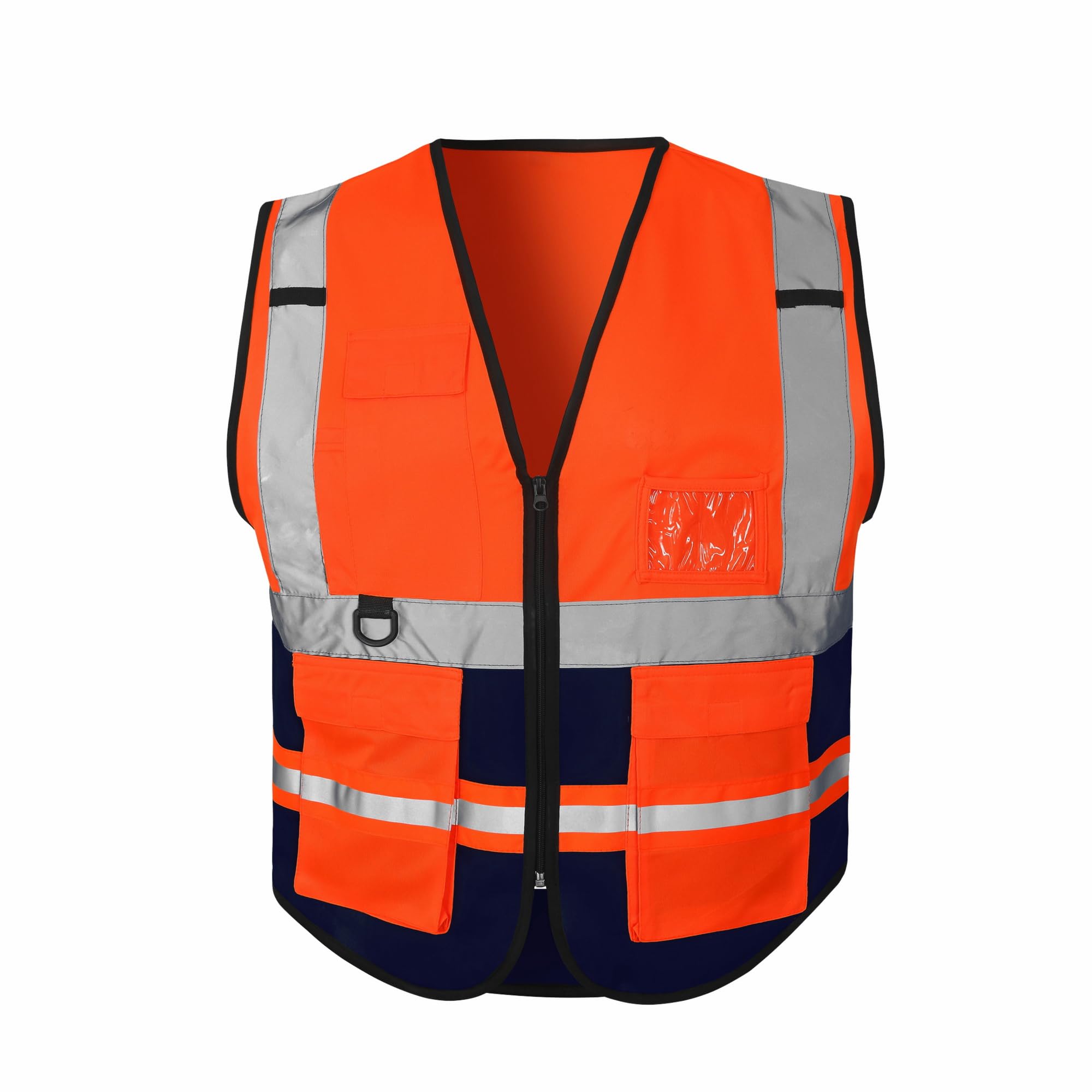 mymixtrendz Hi Vis Vest Reflective High Visibility Work Wear Vest Zip Up Multi Pockets Executive Waistcoat S-3XL