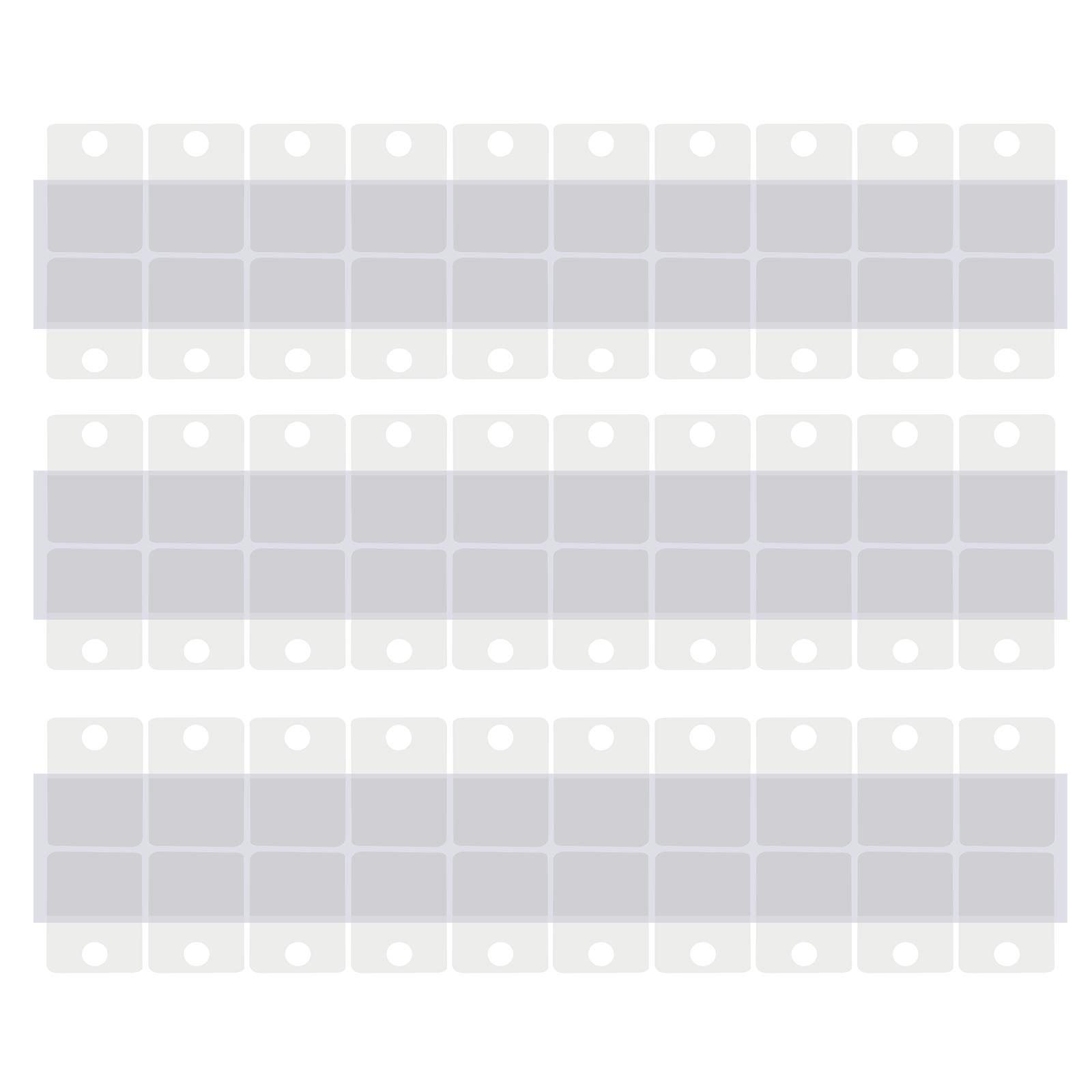OTOTEC 300Pcs Hanging Tabs with Peel and Stick Adhesive Round Hole Design for Retail Store Display Clear 1.5x1 Inch