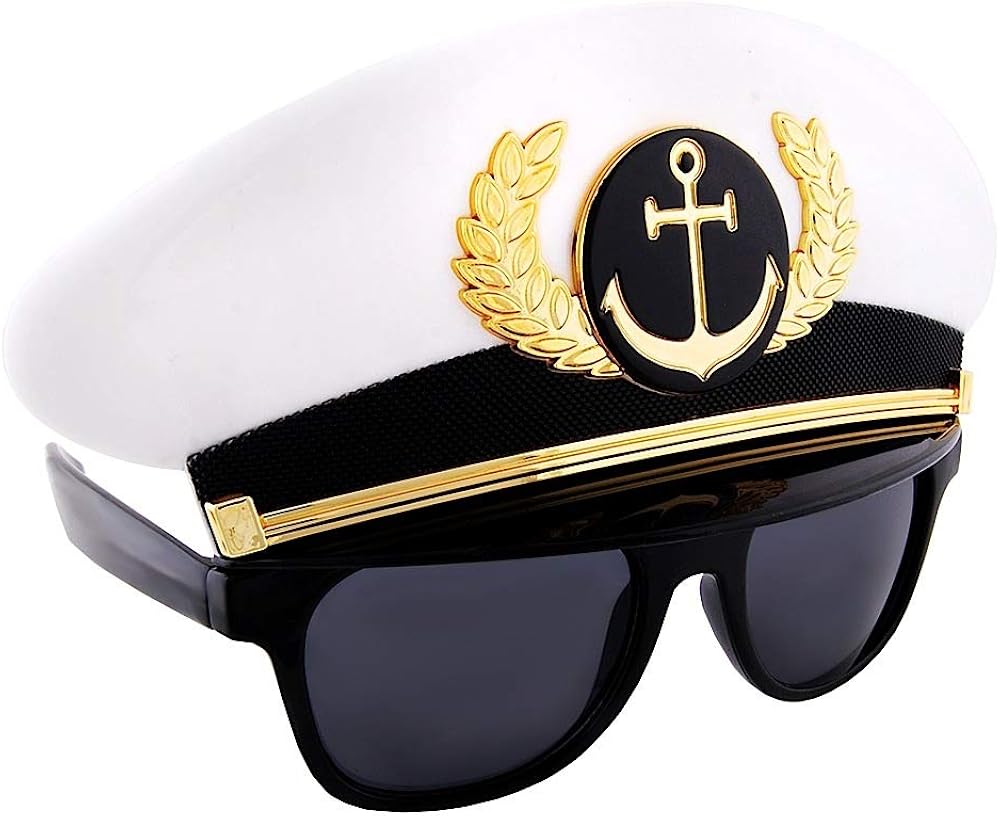 Costume Sunglasses Captain Sun-Staches Party Favors UV400
