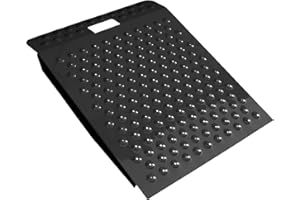 COZIVIE Shed Ramp for Mower - 29" x 24" Heavy-Duty Shed Ramps Kit, 750LBs Anti-Slip Metal Loading Ramps for Shed for UTV, Motorcycles, Lawnmower, Garages & Barns, 1PC, Black