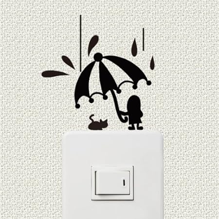 Amazon Co Jp スイッチ コンセント周りを彩るウォールステッカー Wall Decoration あまやどり Kitchen Housewares