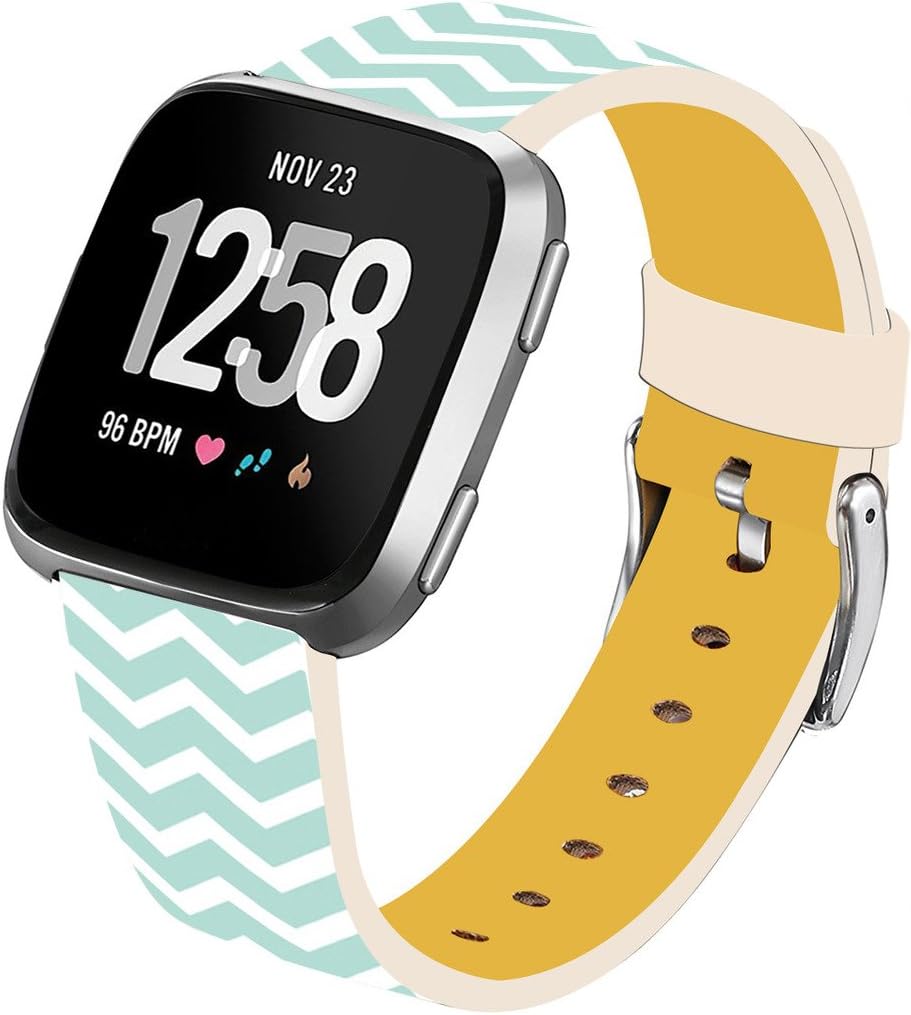 Bandas para Fitbit Versa & Cisla, correa de cuero compatible ...