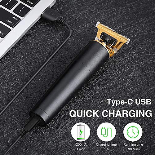 Professional Hair Outliner Grooming Trimmer Clippers for Men - Close Cutting T-Blade Hair Trimmer Cordless Hair Cutting Kit Electric Rechargeable Pro Li Outliner
