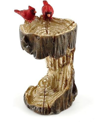 thumbnail image 2 of Cute Miniature Cardinal Birdbath Pick For Fairy Gardens - Tiny Multicolor Decoration GO 16412 2 of 4