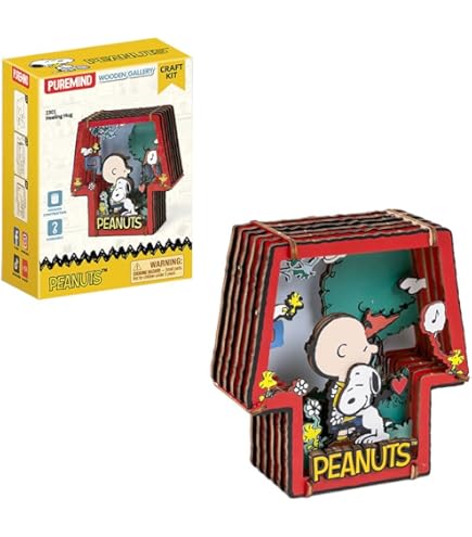 PUREMIND Snoopy Circus Miniature Wooden Puzzle Kit - Officially