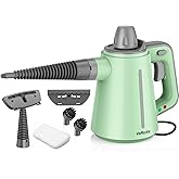 Steam Cleaner for Bathroom & Kitchen, Handheld High Temp Steam Cleaner with Safety Lock, Chemical-Free Steamer for Deep Cleaning Tile, Grout, Shower, Stove & Sink, 10 Accessories for Home, Couch & Car