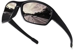 Dollger Polarized Sports Sunglasses for Men Women, UV400 Protection Shades for Running Fishing Cycling Driving Golf